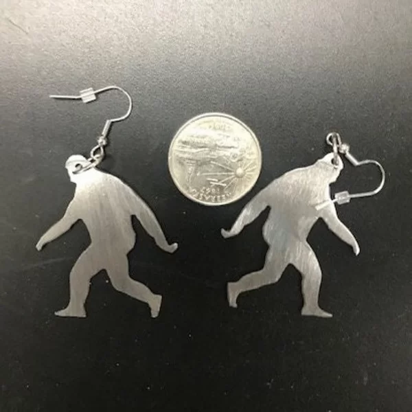 BIGFOOT earrings metal art