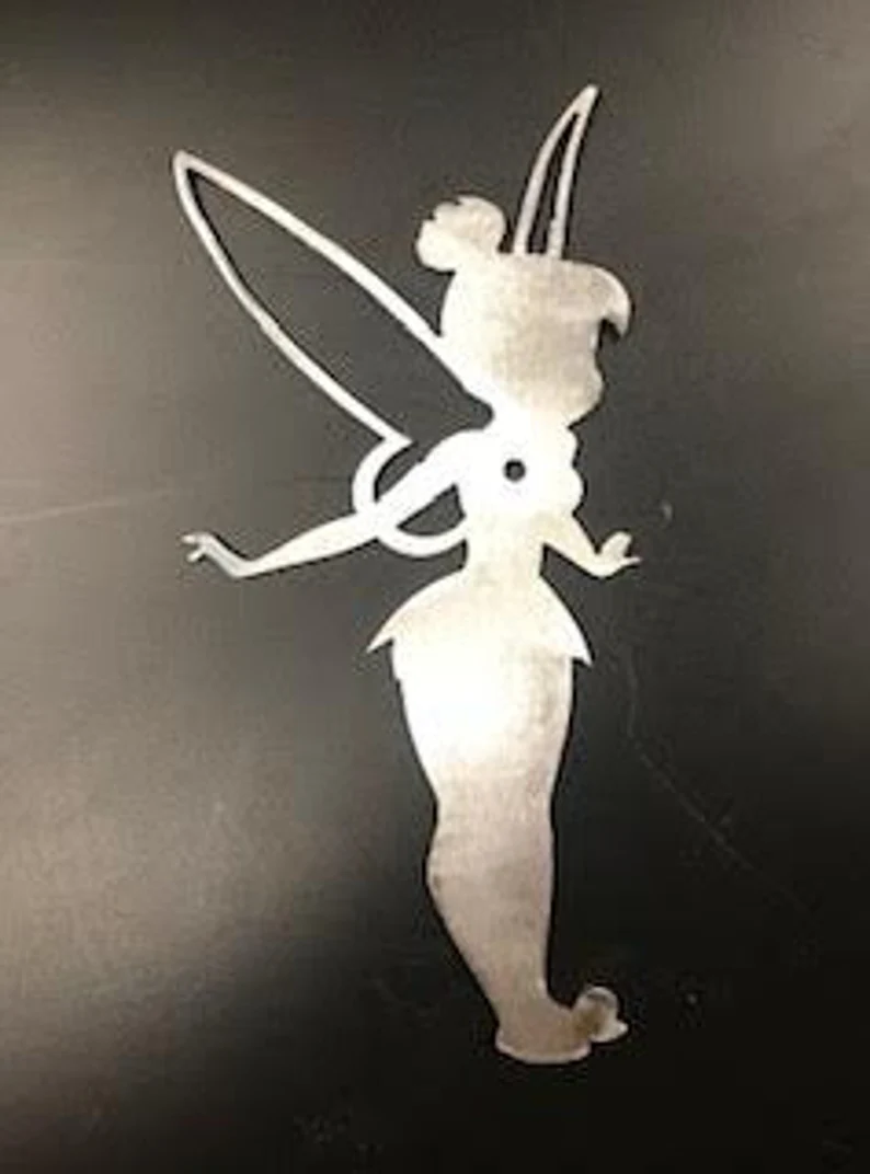 Large Metal Tinkerbell Art